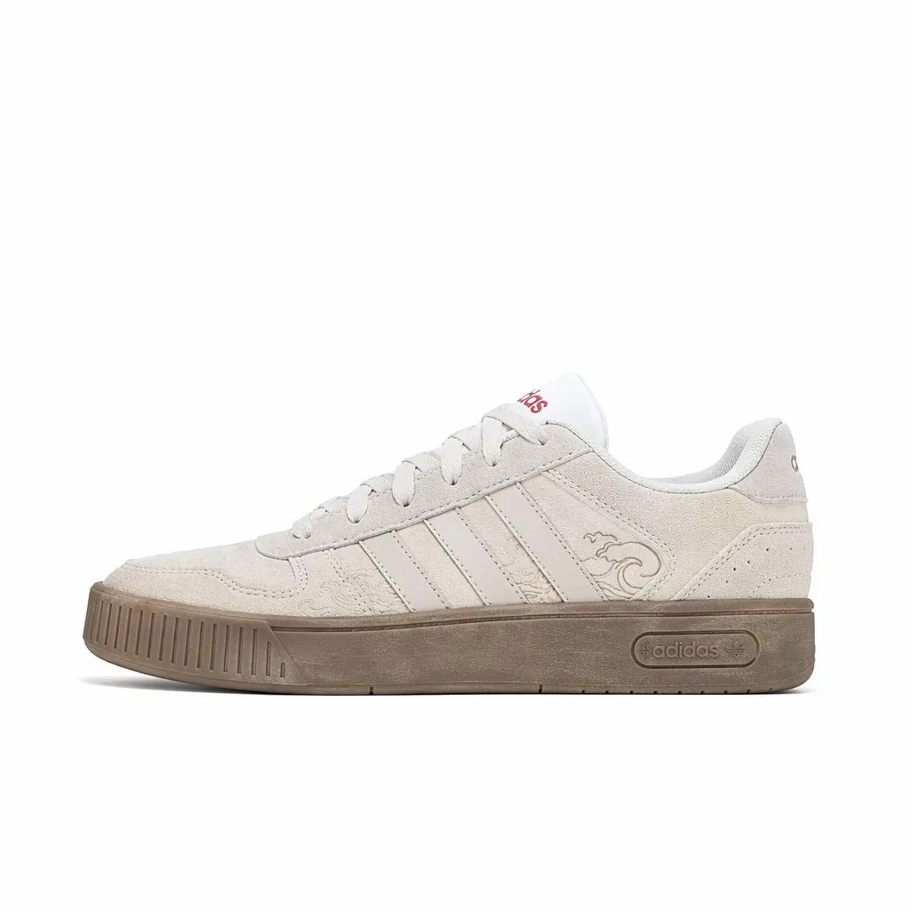 Детские скейтборд-кроссовки с низким верхом D PAD, Adidas, Beige/White/Brown — фото 3