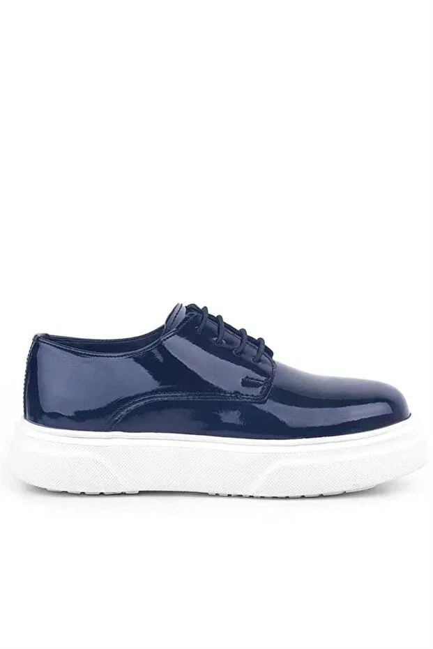 Детские классические туфли для мальчиков дерби из экокожи Rakerplus, Navy Blue — фото 4