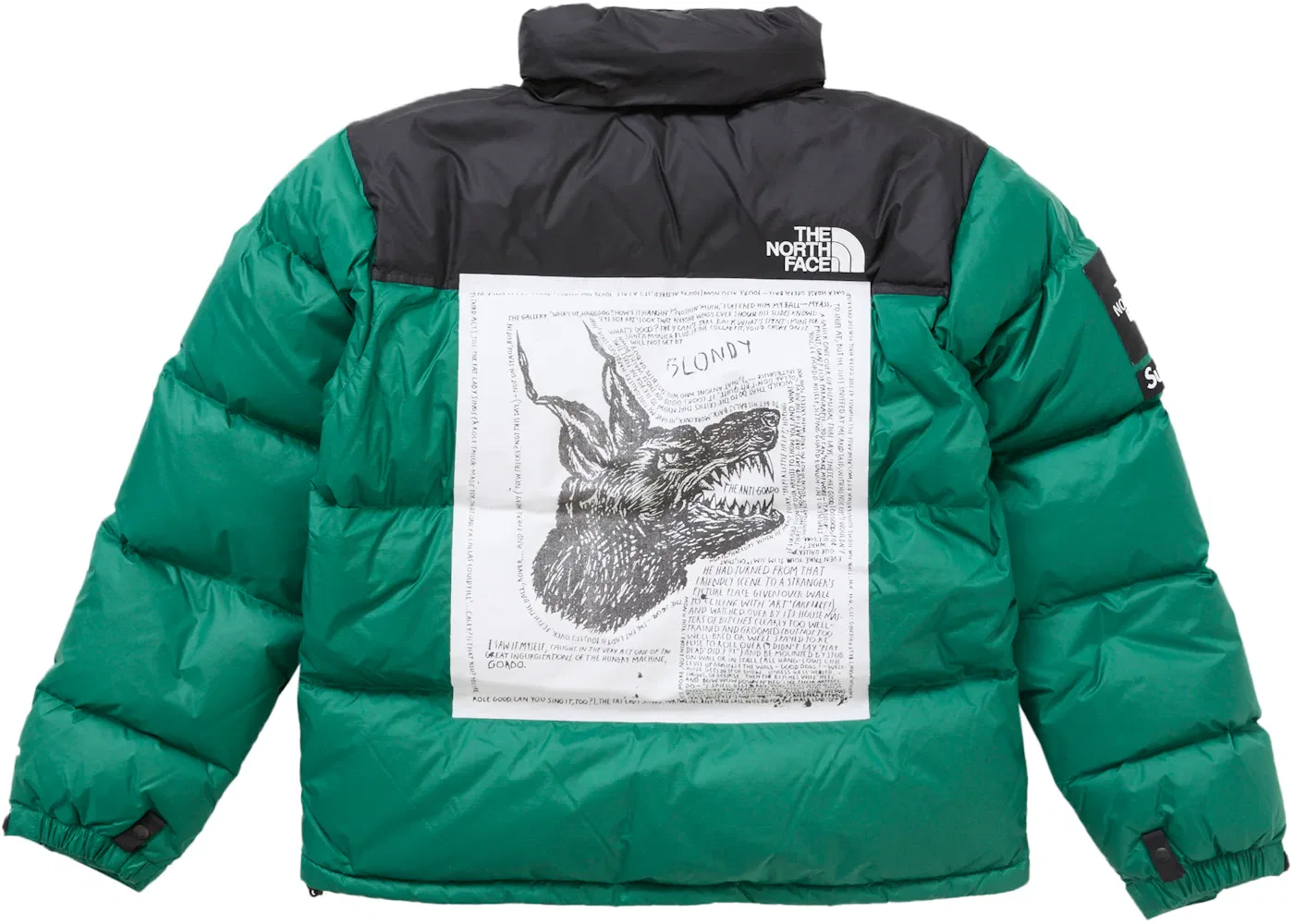 Мужская куртка с принтом Nuptse Jacket Supreme, Green
