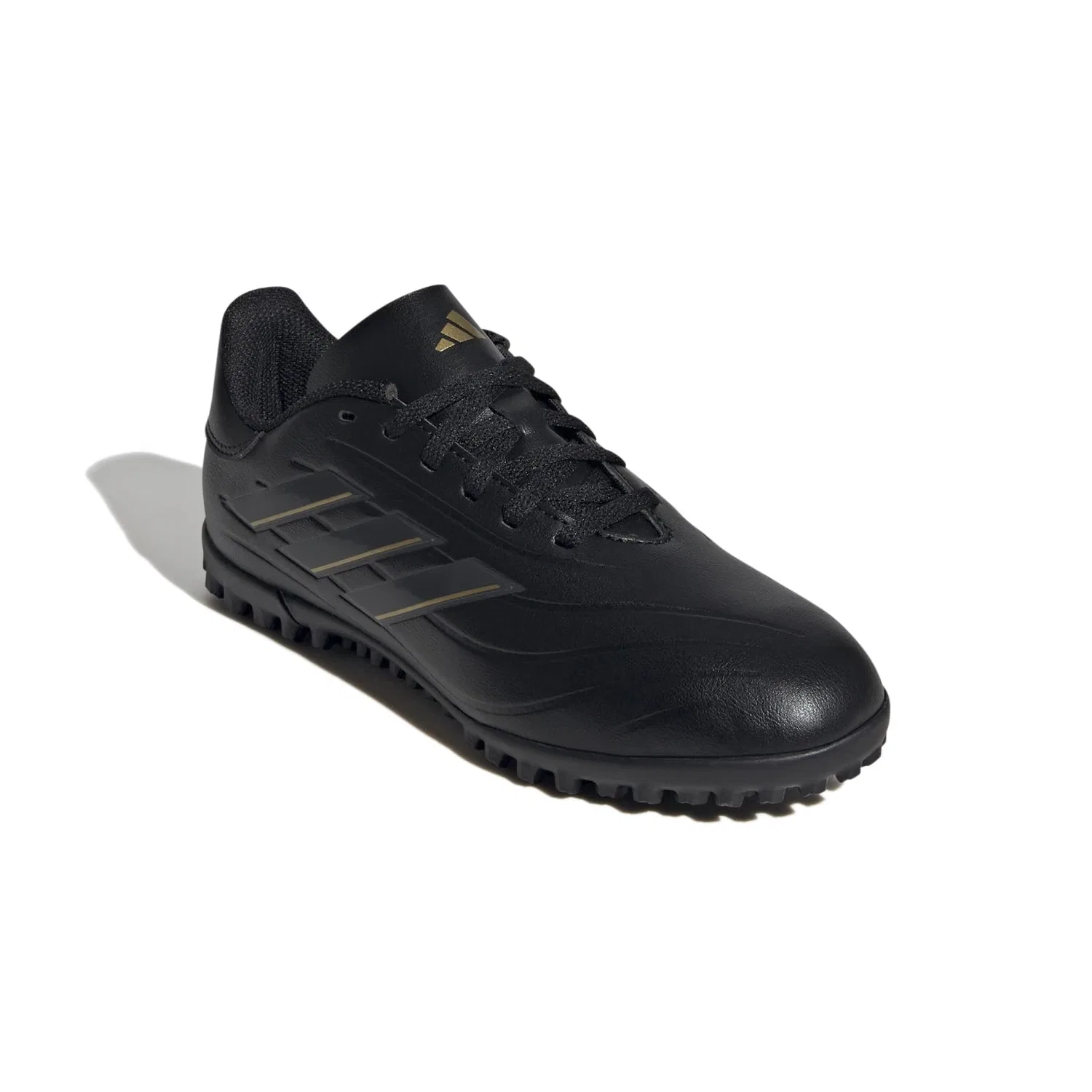 Детские бутсы для мальчиков с синтетическим верхом Copa Pure 2 Club Turf Adidas, Black Carbon Gold Metallic