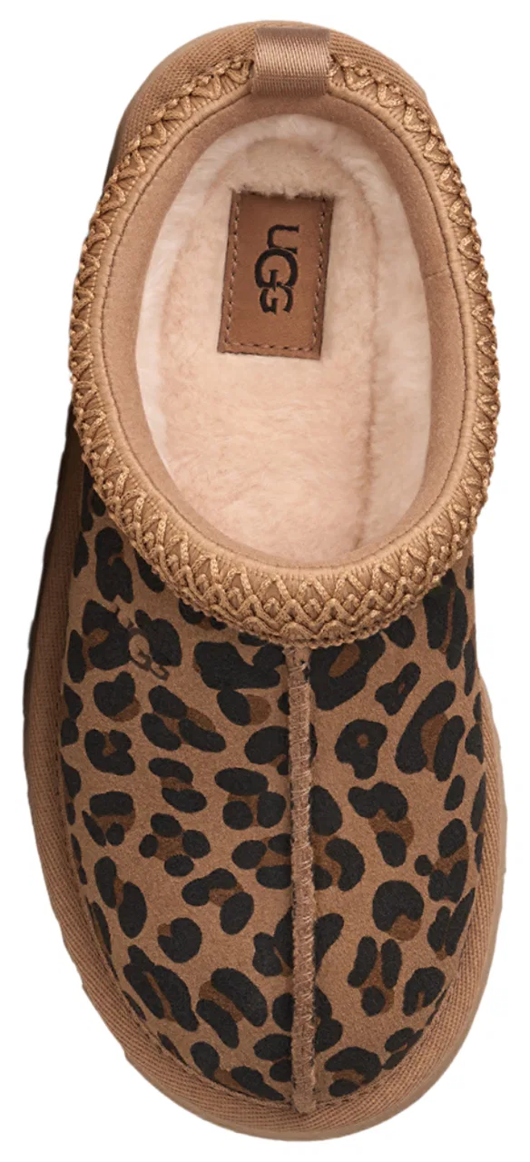 Детские сабо для девочек с принтом UGG Tazz Spotted UGG, Black Tan — фото 4