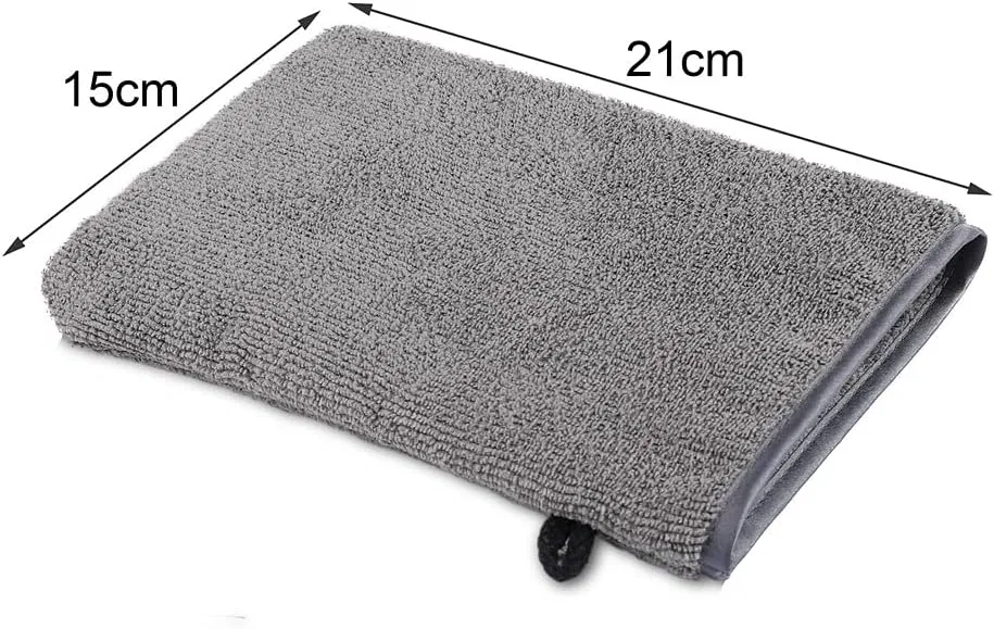 Мочалка для лица из микрофибры, 5 шт., Lanjue, 21x15 см, Серый — фото 3