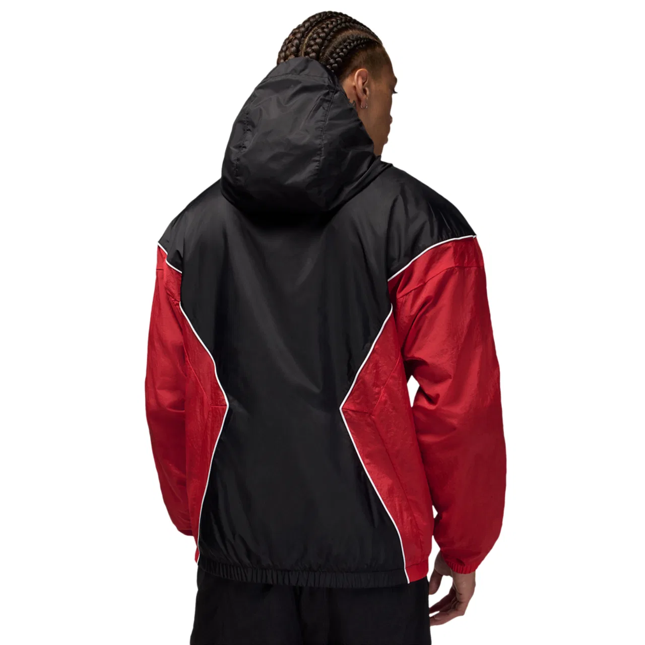 Мужская куртка с капюшоном на молнии Essential Draft Jordan, White/Black/Gym Red — фото 2