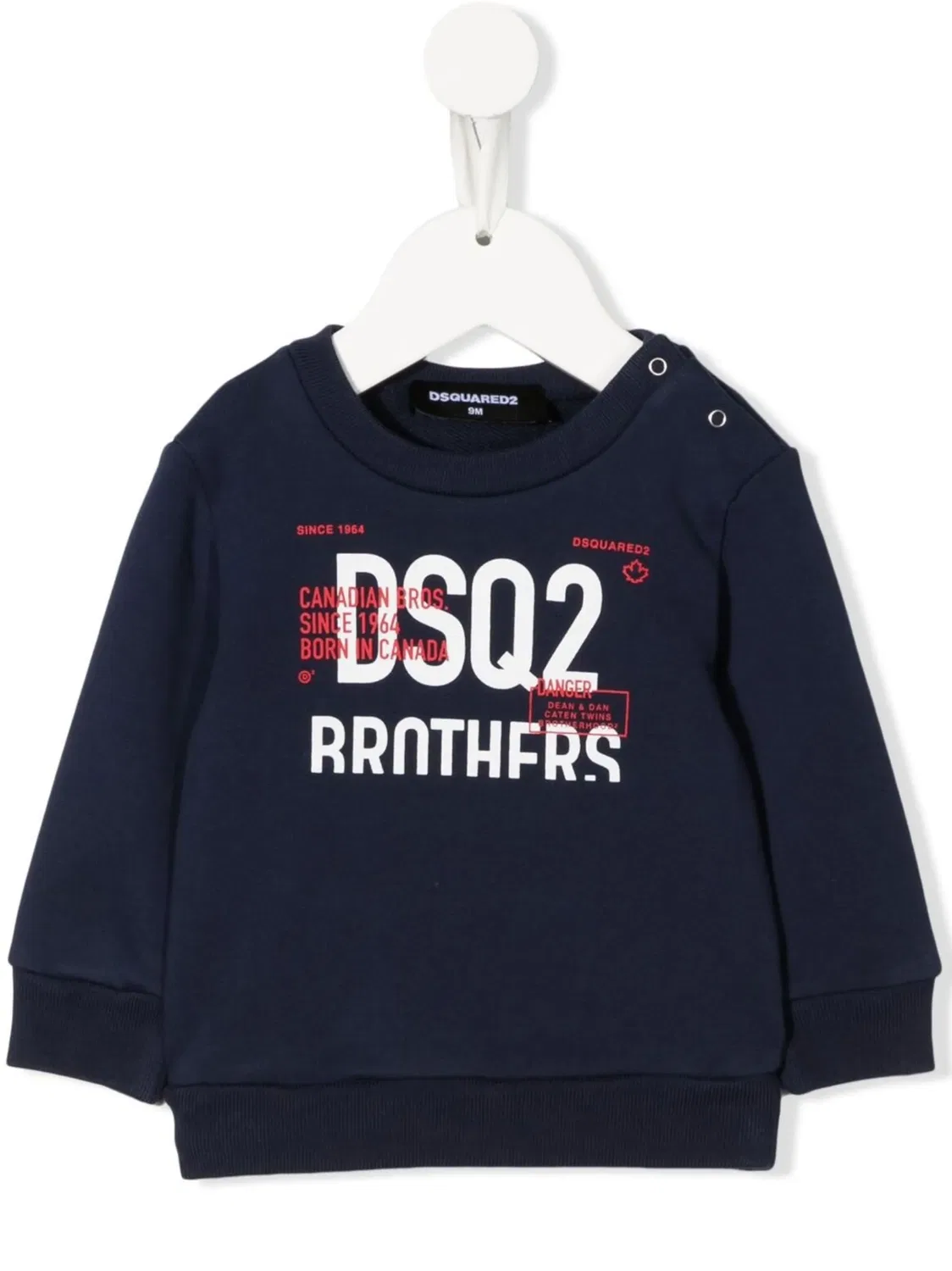 Свитшот с принтом-логотипом DSQUARED2, синий