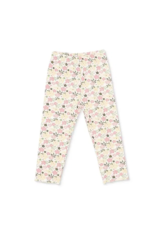 Детские леггинсы для девочек с цветочным принтом Hellobaby Ebebek Hello Baby, Ecru Printed