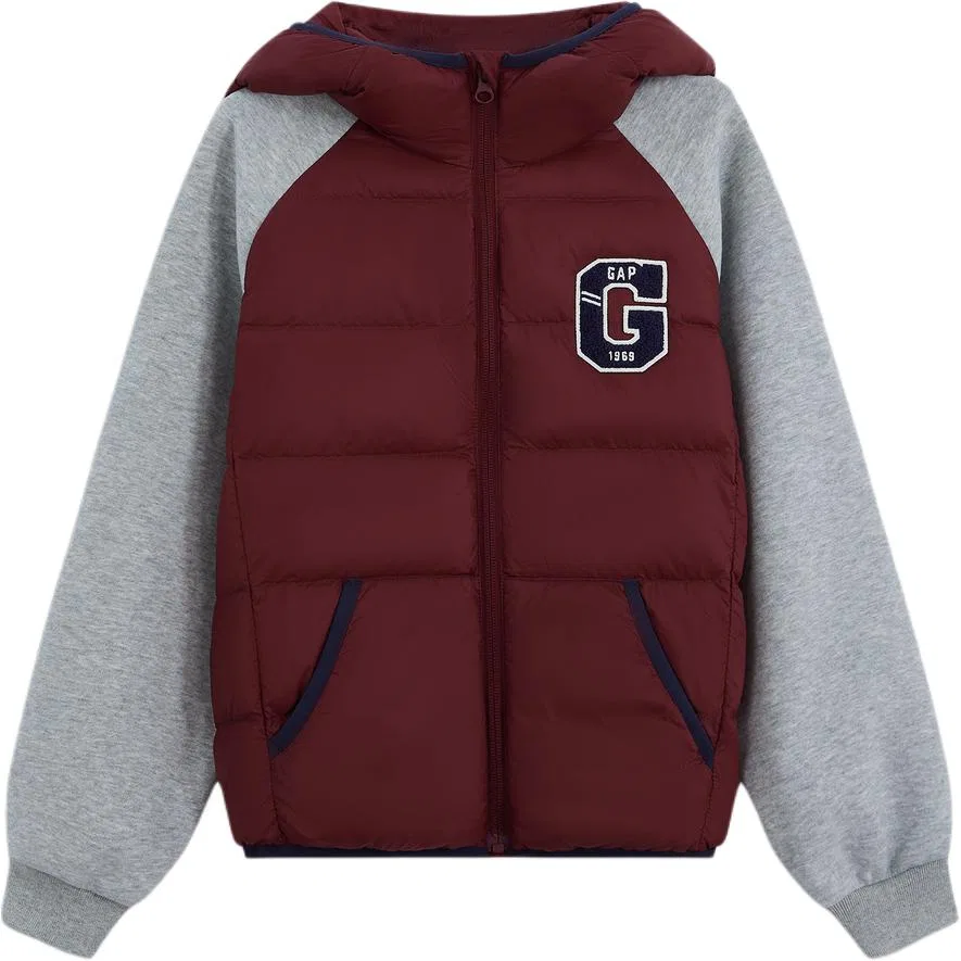 Детская куртка пуховик с капюшоном GAP, Dark Red