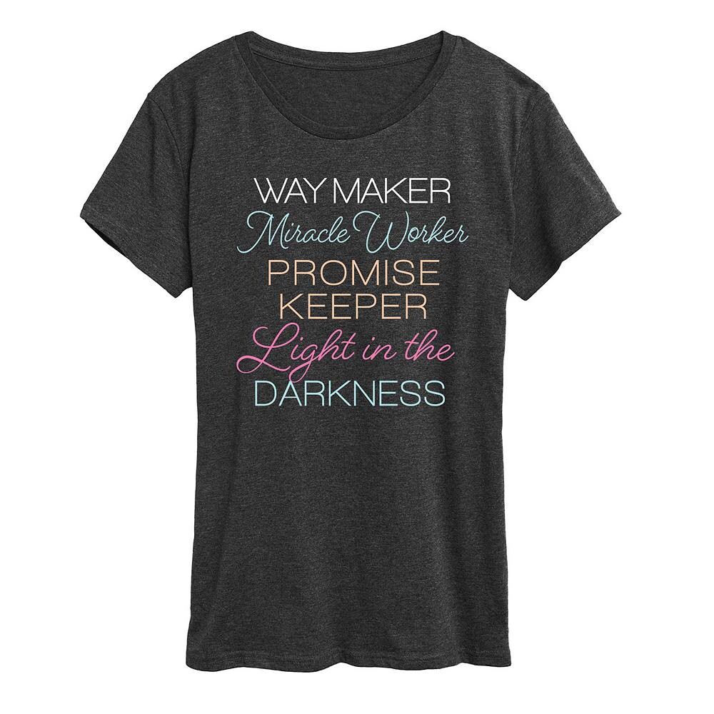 

Женская футболка с рисунком Way Maker Licensed Character, цвет Heather Charcoal