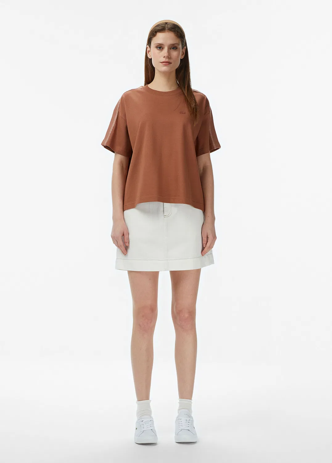 Юбка джинсовая Lacoste Classic Fit, кремовый