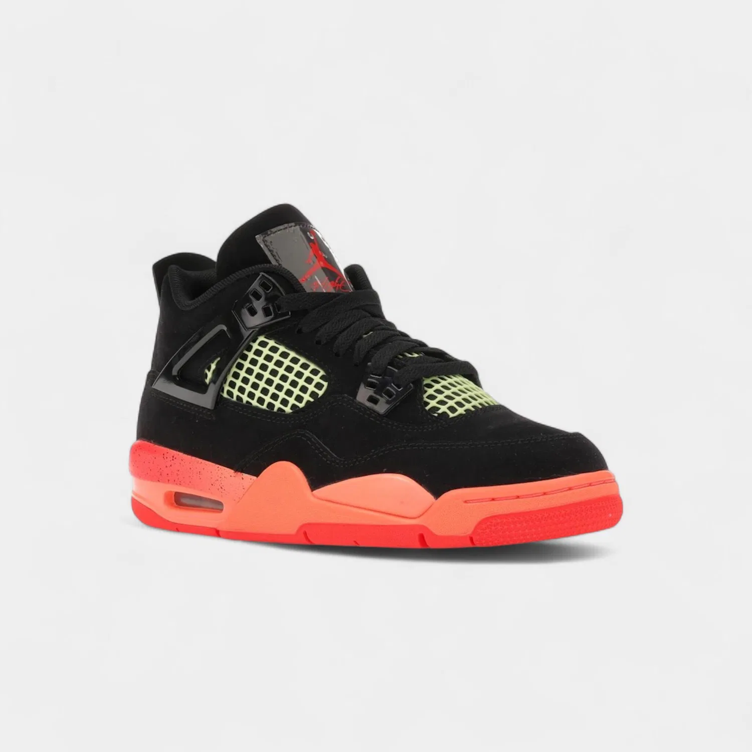 Детские кроссовки Jordan 4 Retro Black Infrared Barely Volt, Jordan, Rot — фото 2