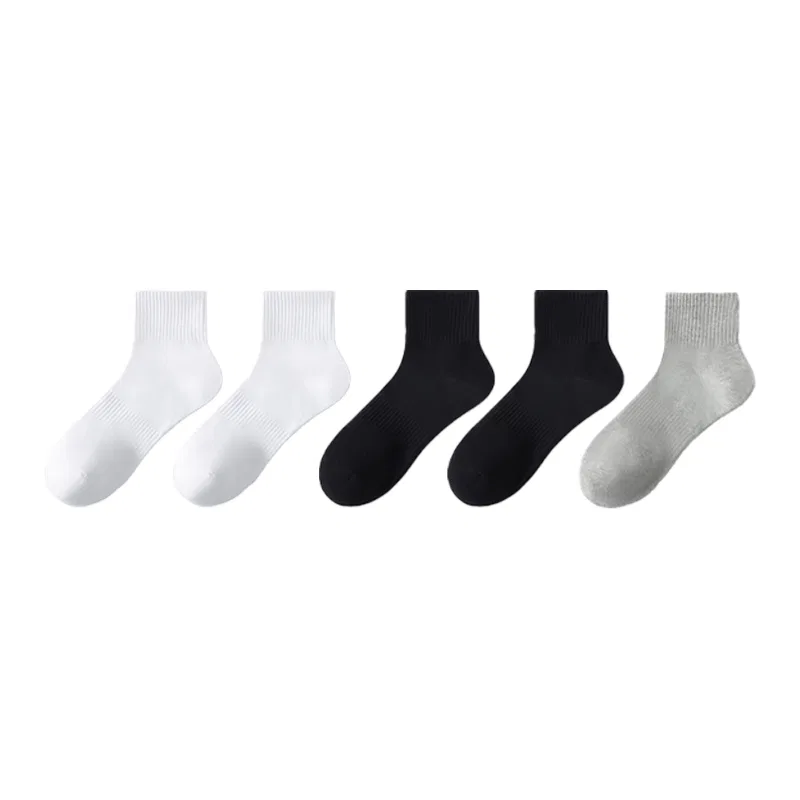 Детские носки набор 5 пар хлопковые Cotton Gene, 5 Pack-White *2+Black *2+Gray