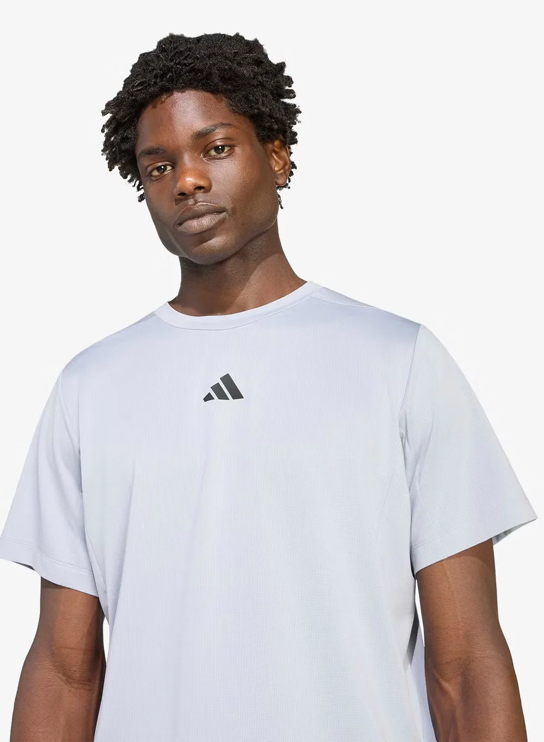 Футболка тренировочная с логотипом D4T essential Adidas, серый — фото 3