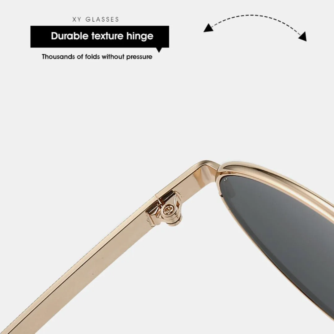 

Винтажные солнцезащитные очки в металлической оправе с градиентным переходом цвета, женские, с овальными линзами разных цветов, для вождения VFDHN, 3821-c1