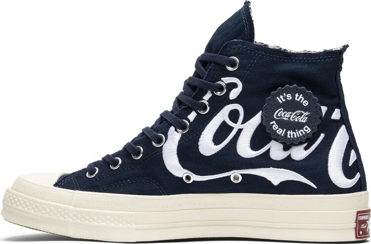 Кроссовки Converse Kith x Coca-Cola x Chuck 70 Hi France, синий — фото 3