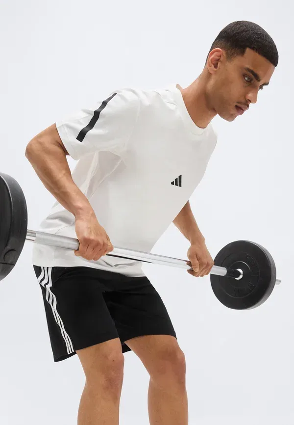 Спортивные шорты Workout Essentials Base 3 Stripes 9 дюймов Adidas Performance, белый — фото 4