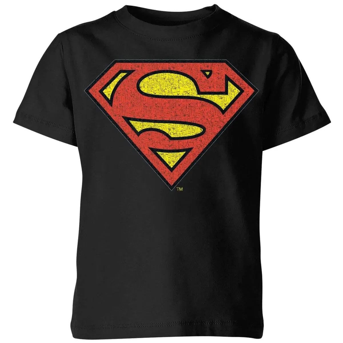Детская футболка с принтом Original Crackle Logo Superman, Black