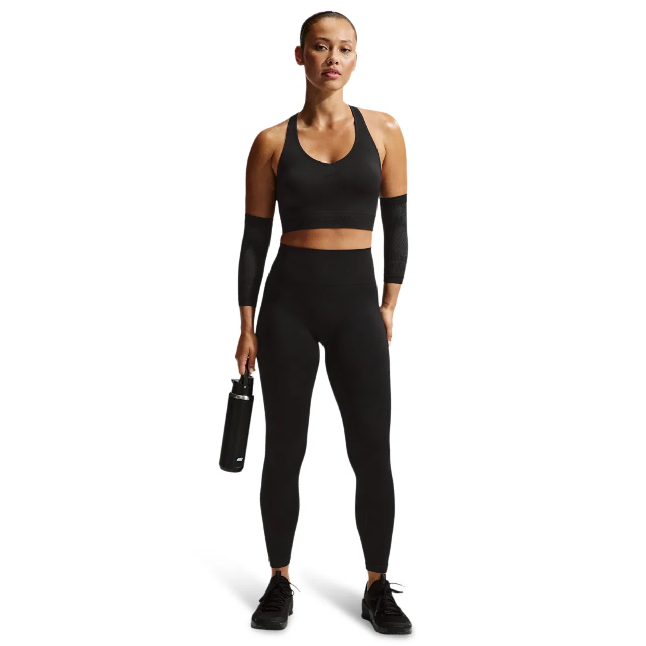 Женские леггинсы с высокой посадкой Pro Dri-FIT Seamless High-Rise 7/8 Nike, черный — фото 3