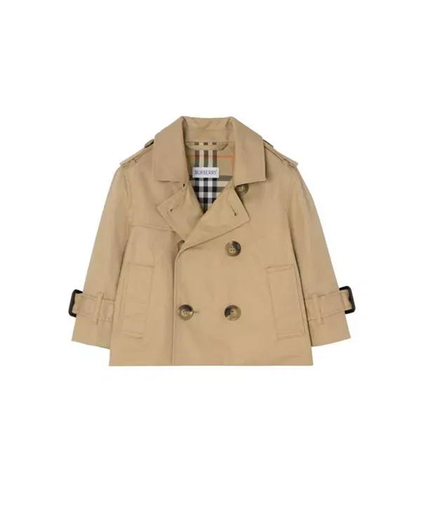 Детская куртка для новорожденных хлопковая Burberry, Sand Beige