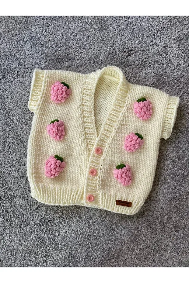 Детский кардиган с принтом Hand Knitted Gift Set Nevalin, Ecru — фото 3