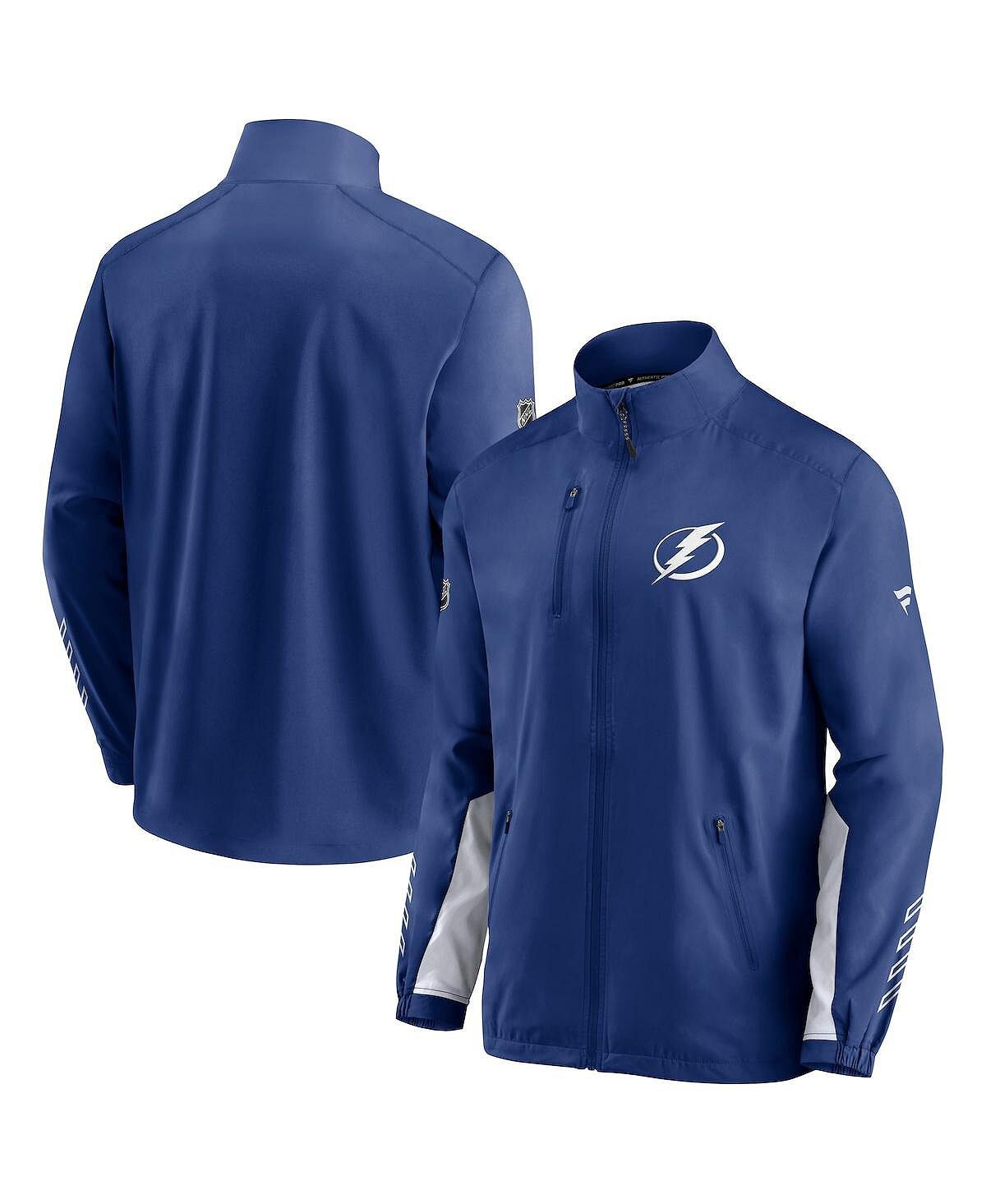 

Мужская фирменная синяя куртка tampa bay lightning authentic pro locker room rinkside с полной молнией Fanatics, синий