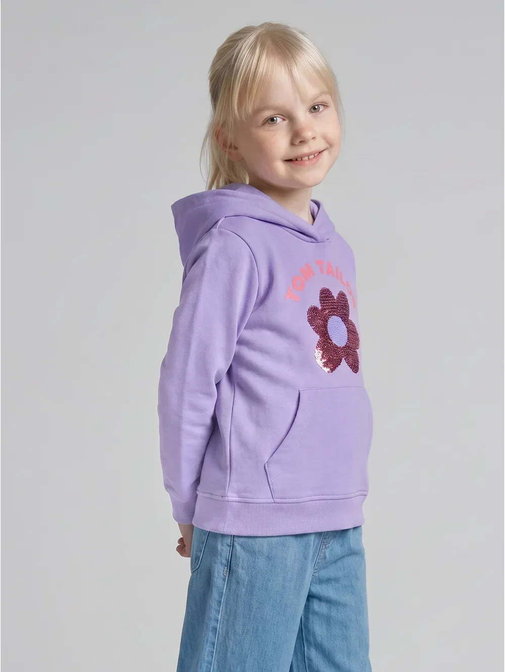 Толстовка с капюшоном Strick & Sweats с фотопринтом - толстовка с капюшоном Tom Tailor, Sweet Purple — фото 4