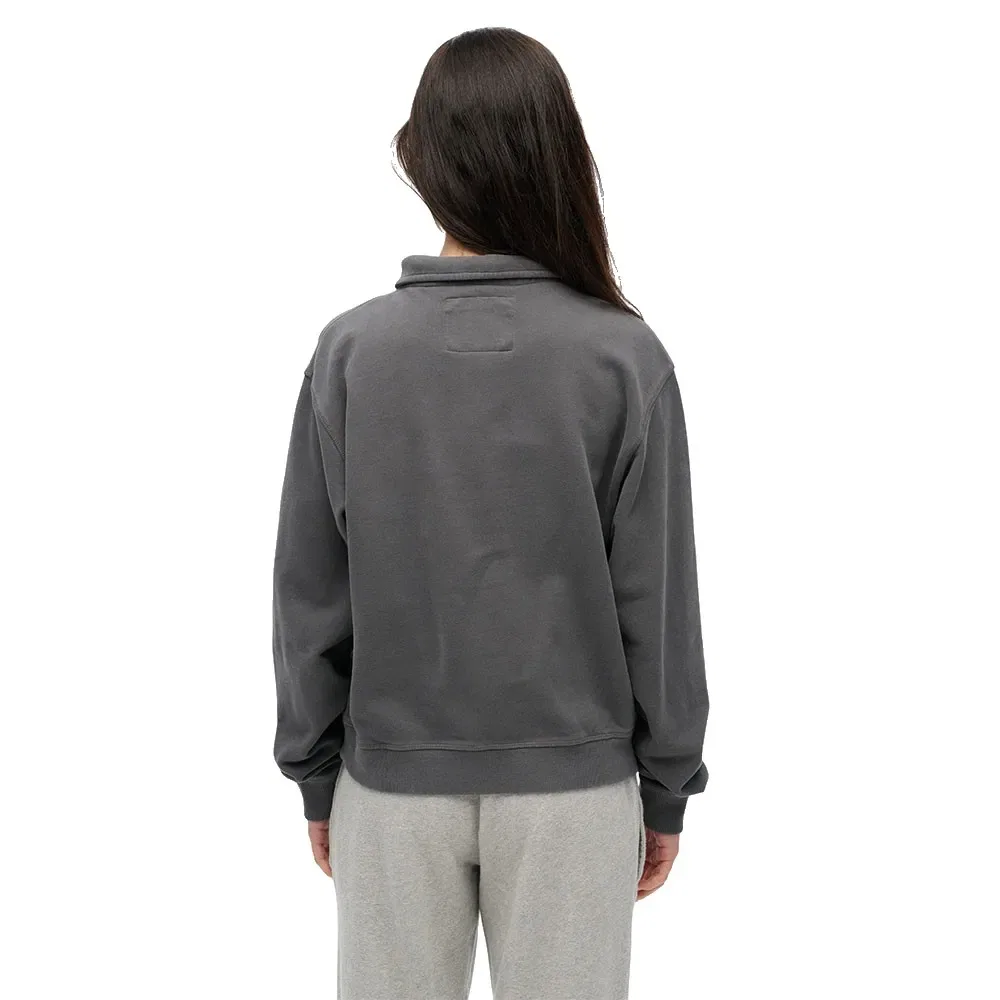 Свитшот Athletic Collared half zip Superdry, серый — фото 2