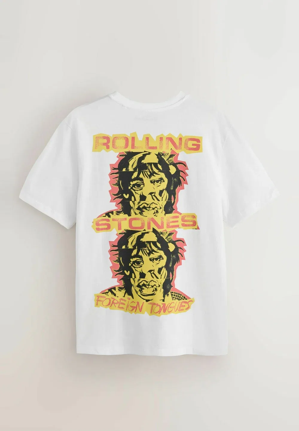 Лицензионная футболка, обычная - футболка с принтом Next, White Rolling Stones — фото 2