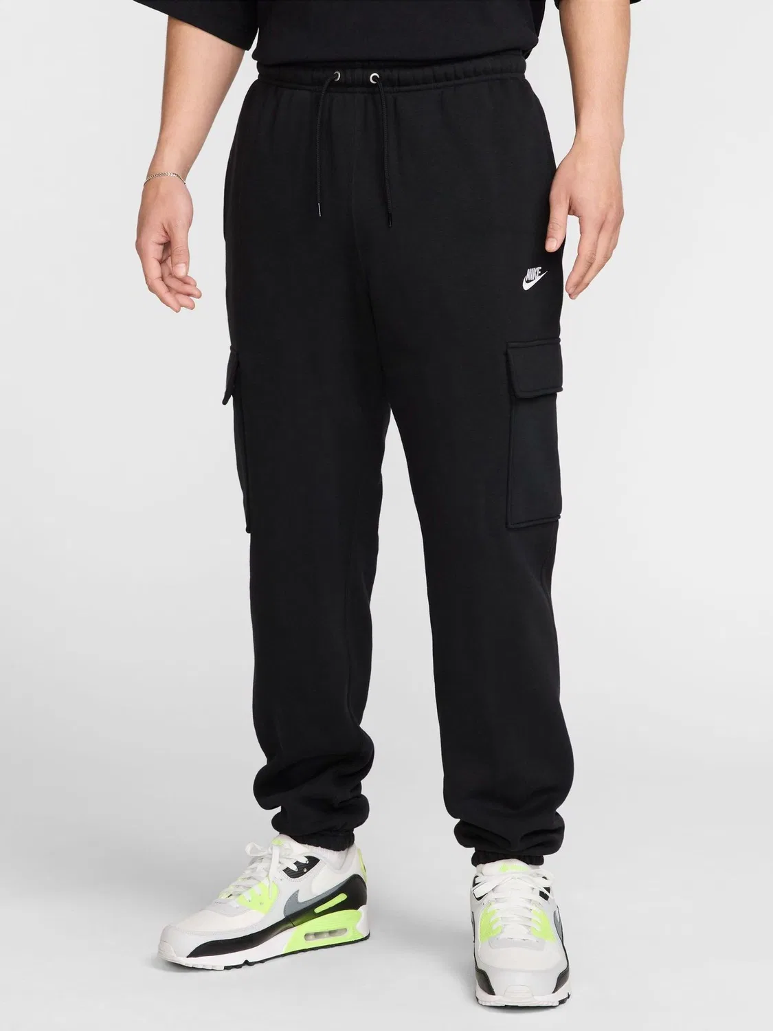 Черные флисовые джоггеры-карго Nike Club