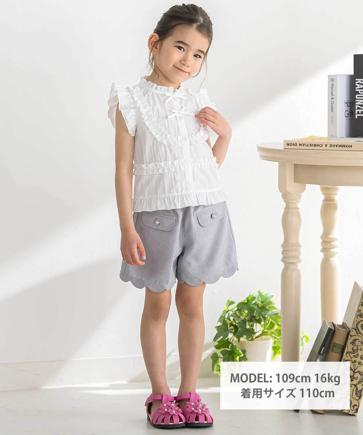 Детская блузка с длинным рукавомдля девочек BeBe Petits Pois Vert, Purple — фото 2