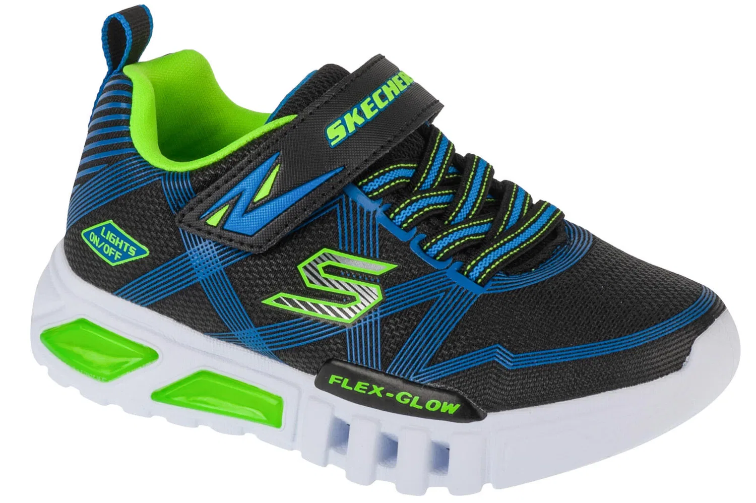 Детские кроссовки со светодиодной подсветкой S Lights Flex Glow Skechers, Schwarz