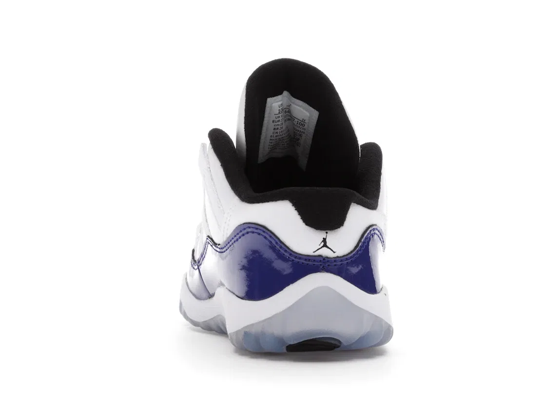Детские кроссовки Lifestyle Jordan 11 Retro Low Jordan, White/Black-Concord — фото 4