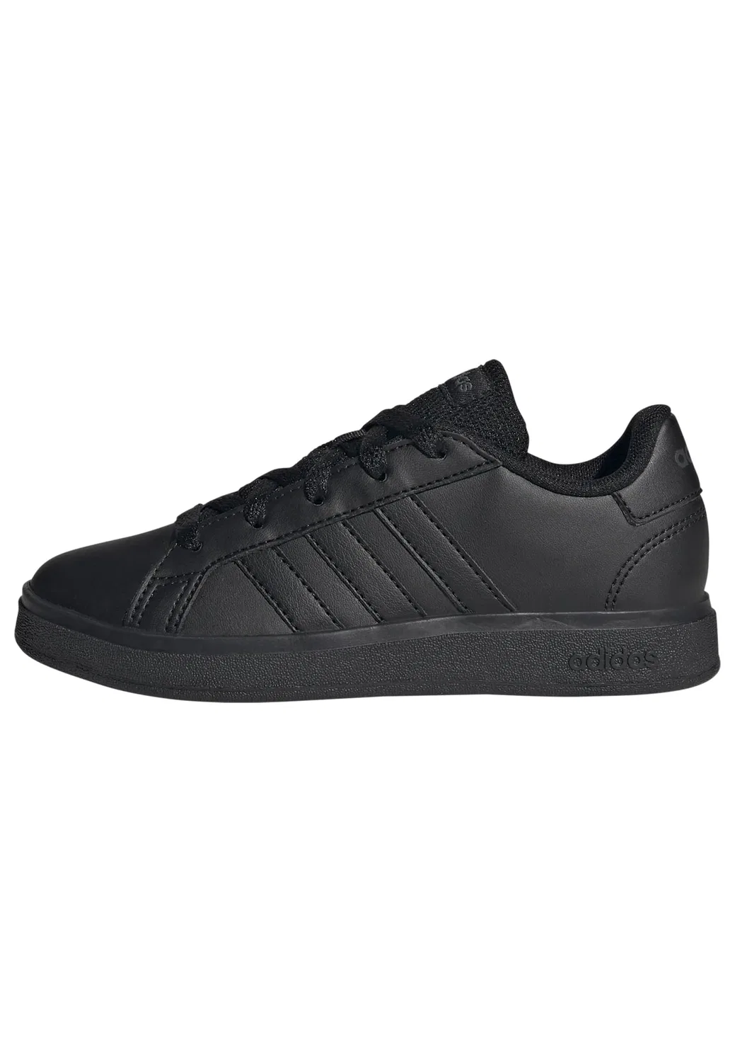 Детские кроссовки для мальчиков с шнуровкой Grand Court Lifestyle Tennis Lace-up Adidas, Carbon Black Carbon Black Grey Six