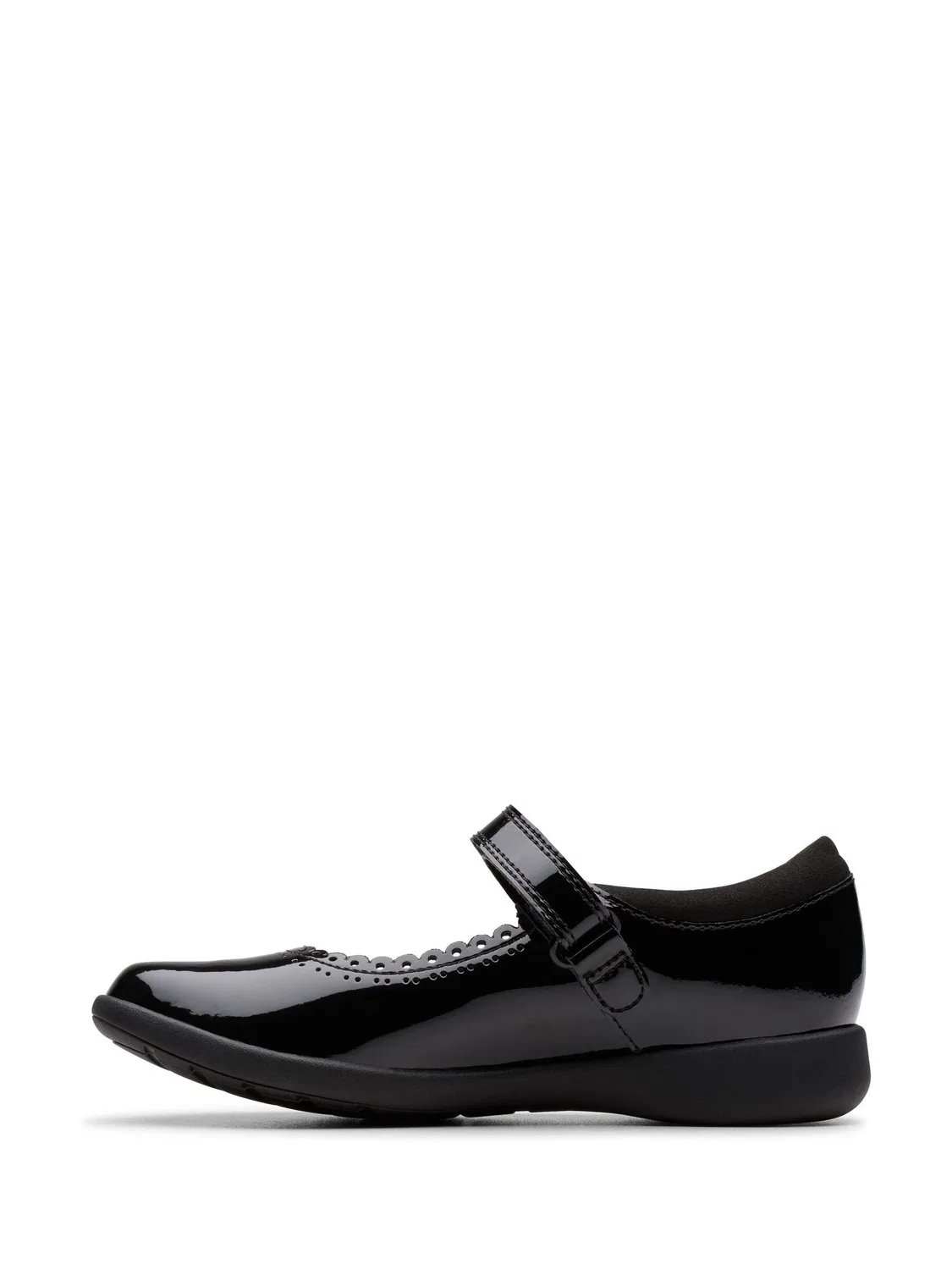 Школьные туфли Clarks Etch Pure, лакированные, для девочек, черный — фото 2