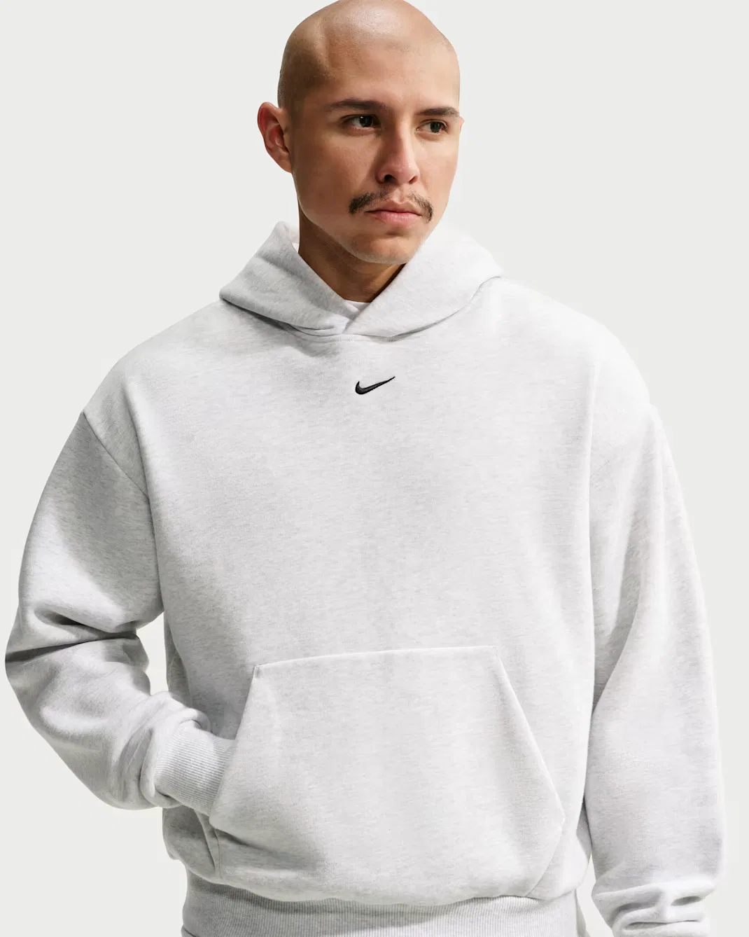 Мужская толстовка с капюшоном Nike Solo Fleece, Birch Heather/Black