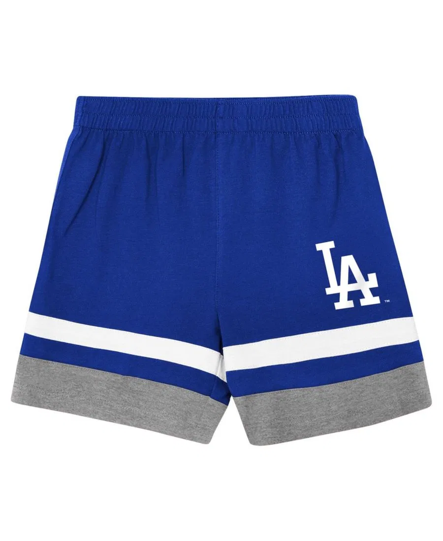 Комплект футболки и шорт с принтом Los Angeles Dodgers Outerstuff, Royal — фото 4