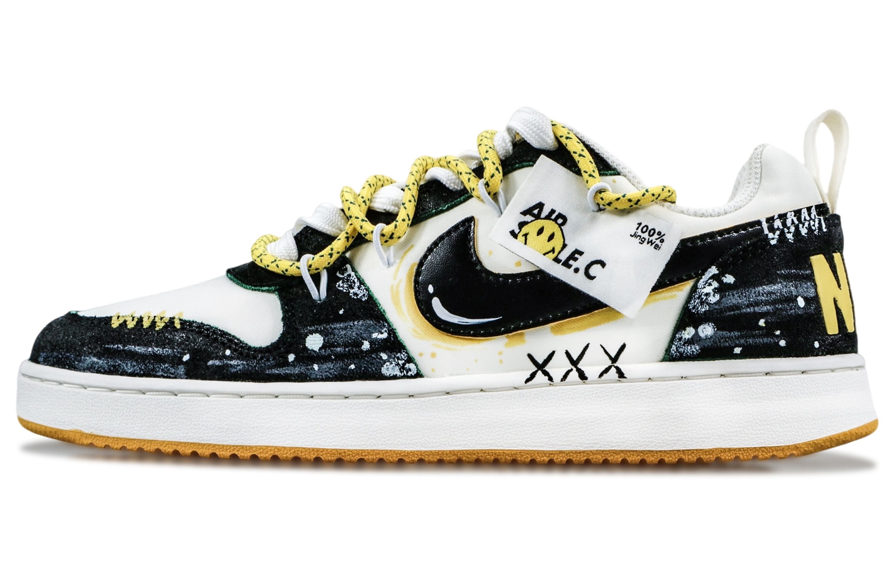 

Nike Кроссовки Court Borough Cool Leap с антискользящим покрытием, износостойкие, низкие, мужские, черные