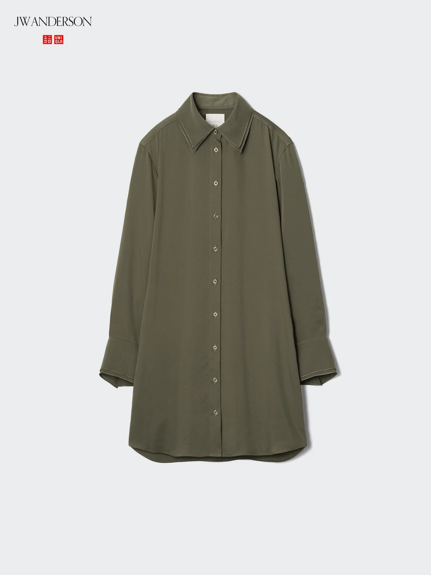 Платье-рубашка Uniqlo x JW Anderson, 57 оливковый — фото 3