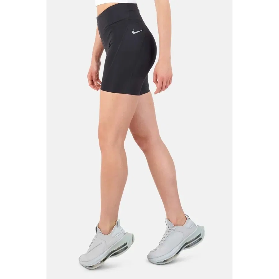 Женские высокие шорты-тайтсы с карманами Dri-Fit Epic Fast Running Nike, Черный — фото 4