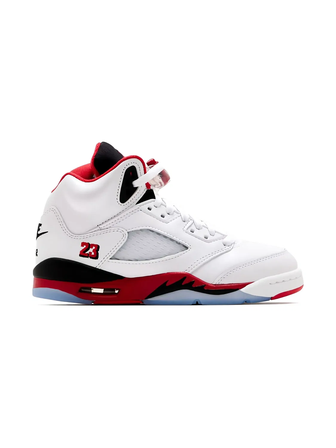 Кроссовки Air Jordan 5 "White/Fire Red" Nike, белый