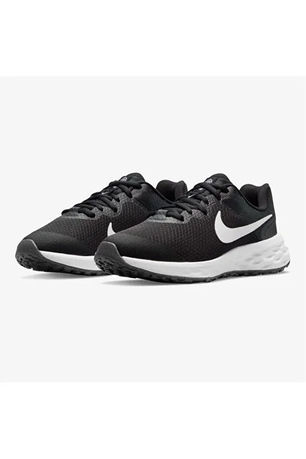 Детские кроссовки для девочек с принтом Revolution 6 nn (gs) Nike, Black — фото 2