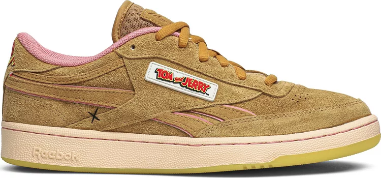 Кроссовки tom & jerry x club c revenge low 'jerry' Reebok, коричневый - фото