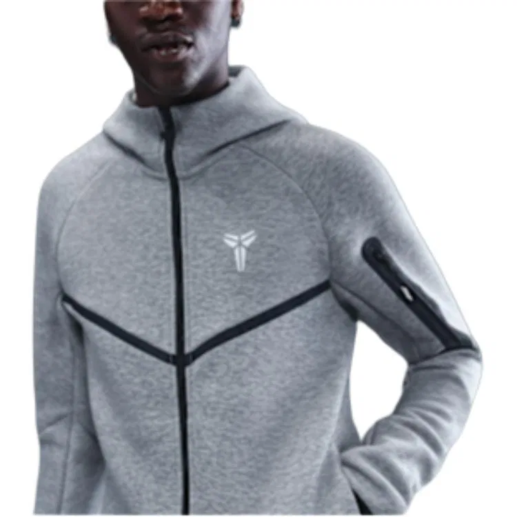 Куртка Kobe Tech Fleece Full Zip Windrunner, Nike, Gray — фото 4