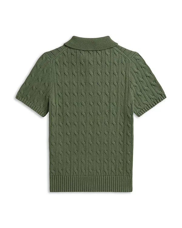 Детский свитер для мальчиков с косами Polo Ralph Lauren, Cargo Green — фото 3
