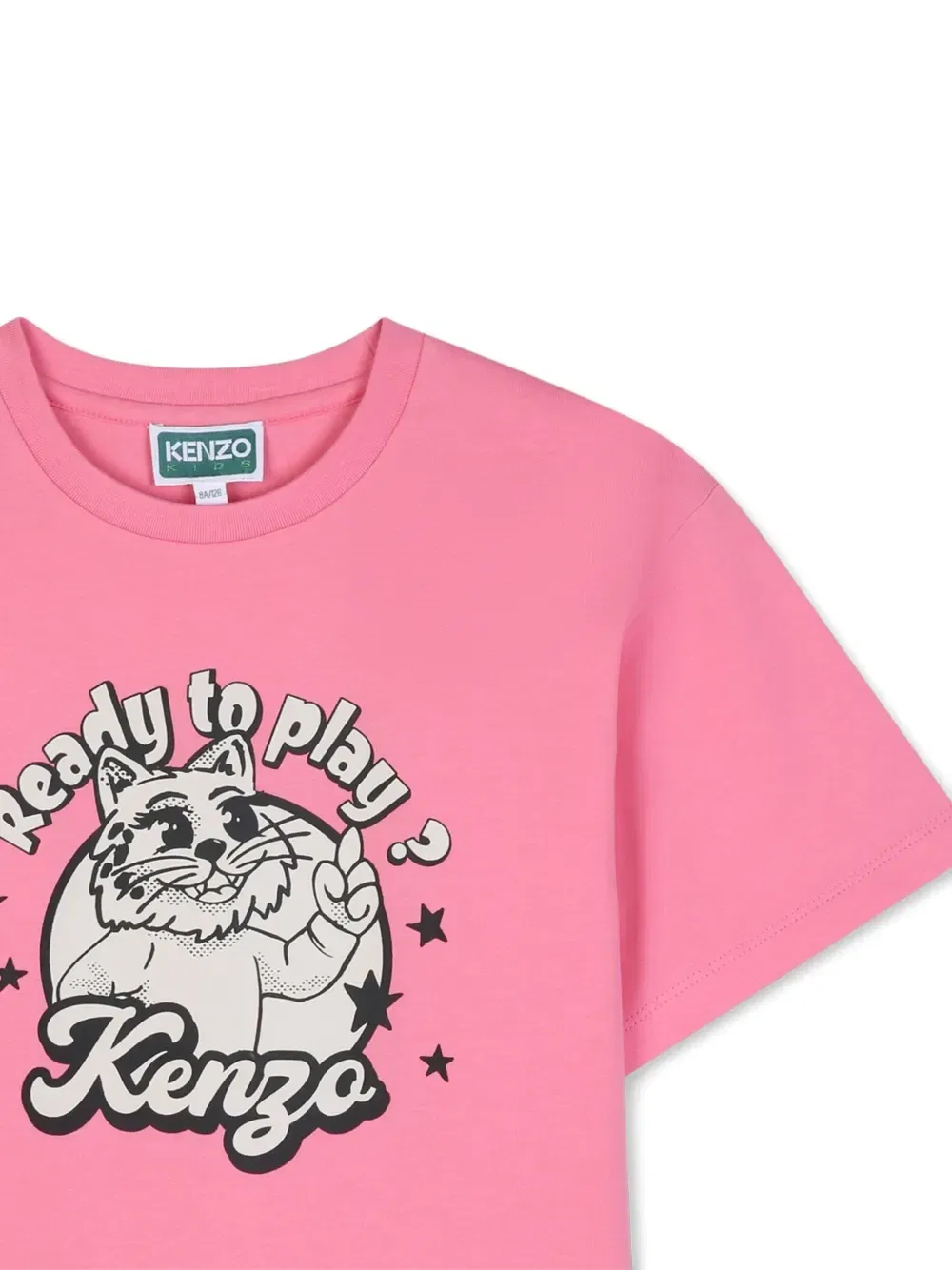 Футболка с графическим принтом Kenzo Kids, розовый — фото 3