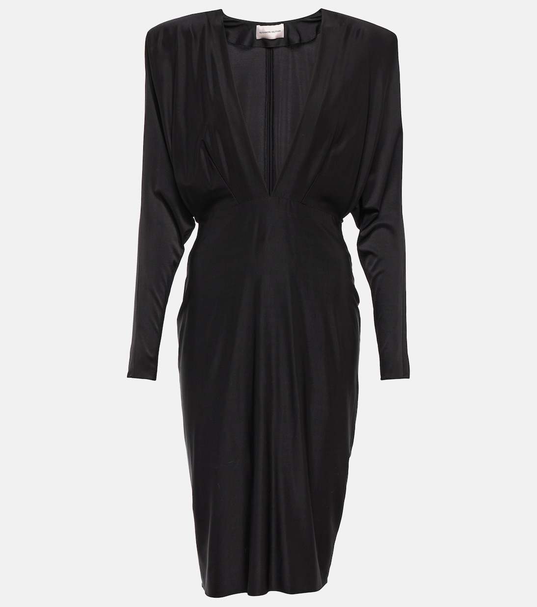 

Атласное платье миди Alexandre Vauthier, черный