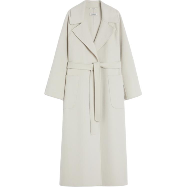 

Maxmara Женское пальто с белыми лацканами, средней длины