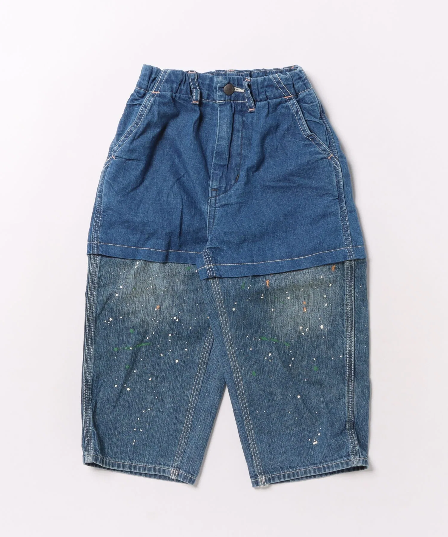 Детские брюки Denim Dungaree с дизайном, хлопковые, синие — фото 2