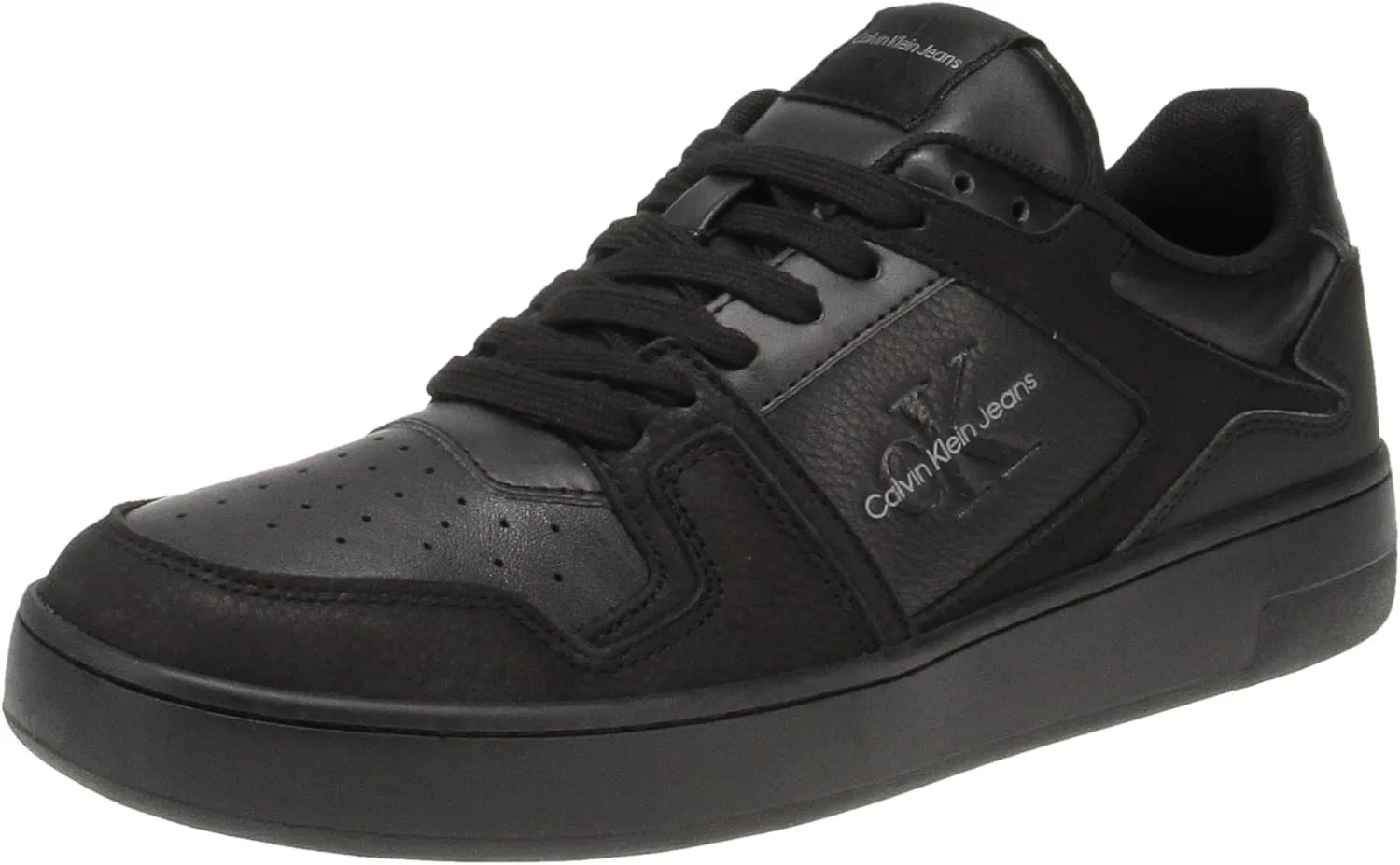 Мужские кроссовки Calvin Klein Basket Cupsole Low Lth ML Fad Trainers, Triple Black