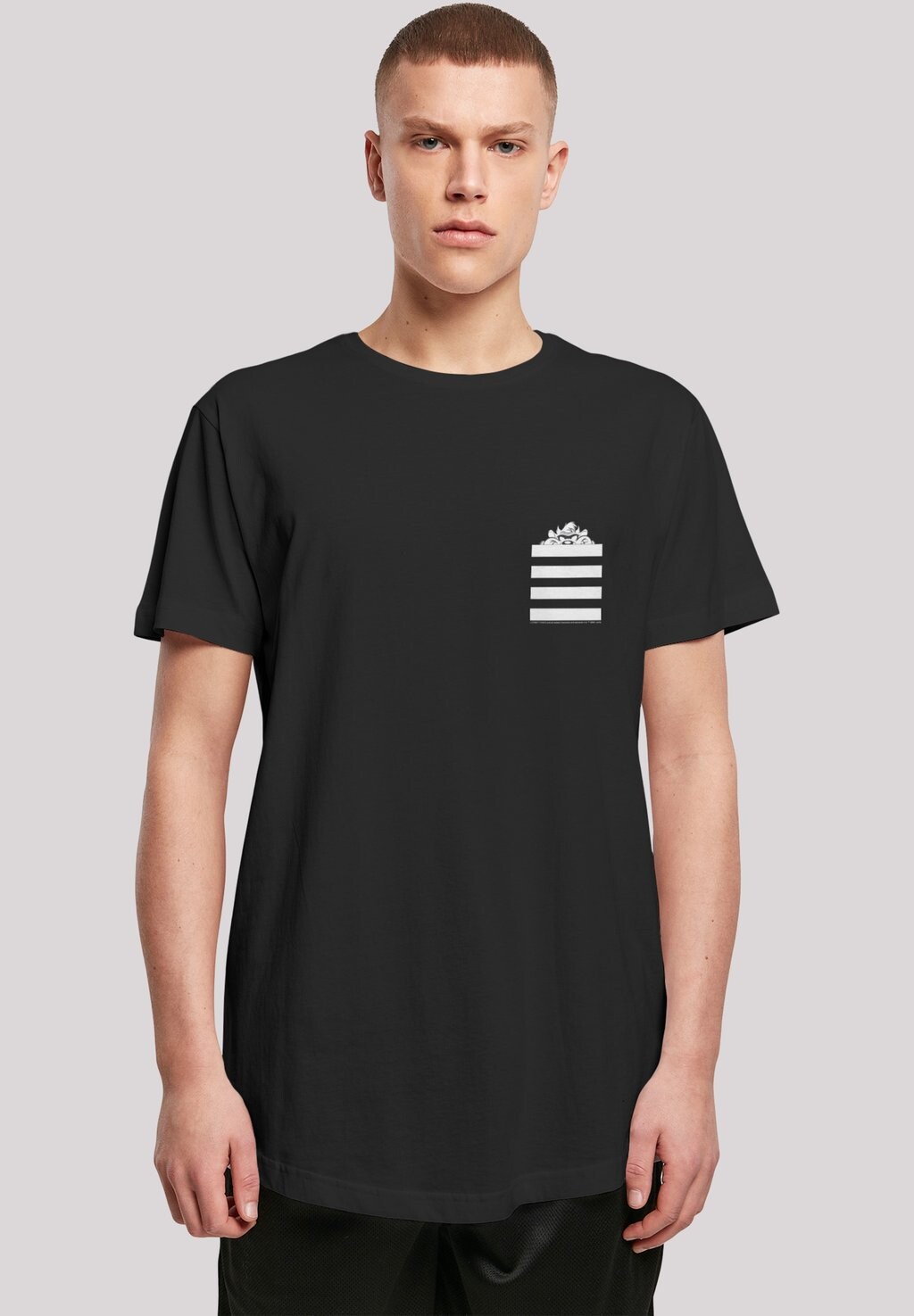 

Футболка с принтом LOONEY TUNES TAZ STRIPES FAUX POCKET F4NT4STIC, черный