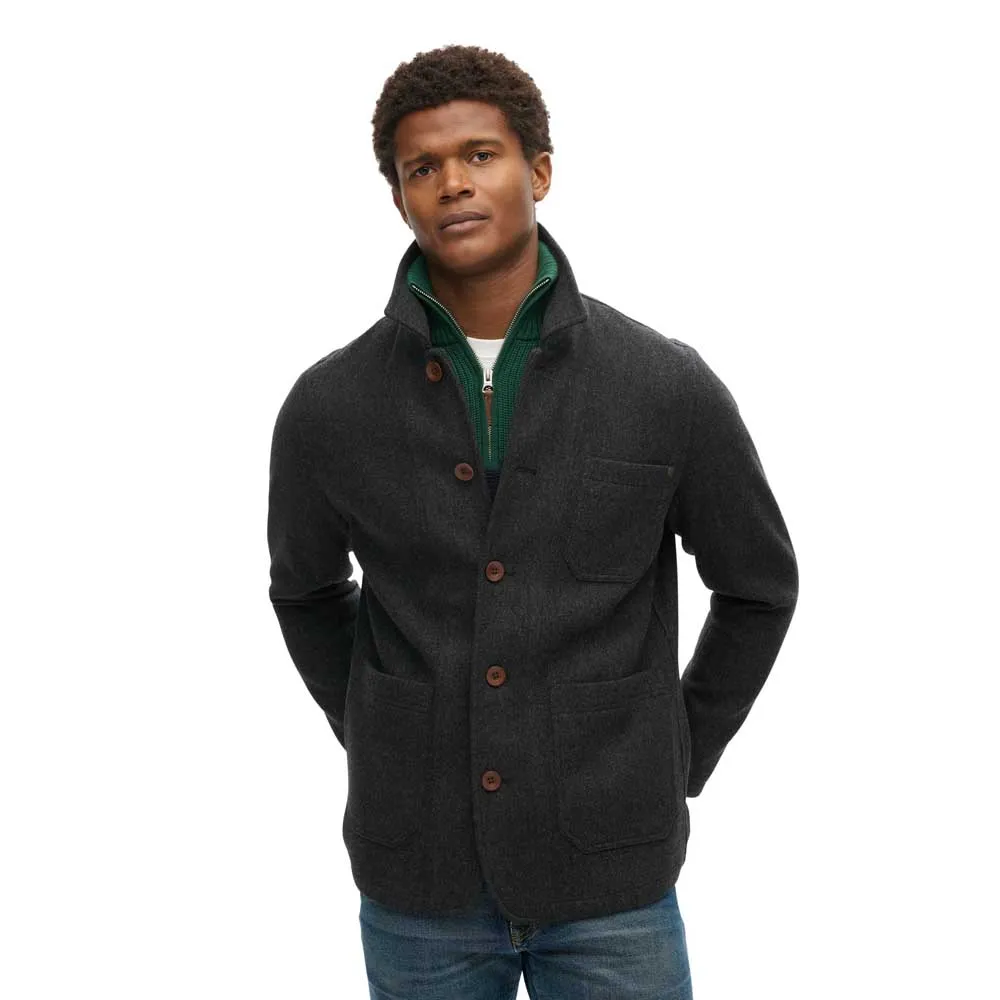 

Верхняя рубашка Superdry Merchant Textured, черный