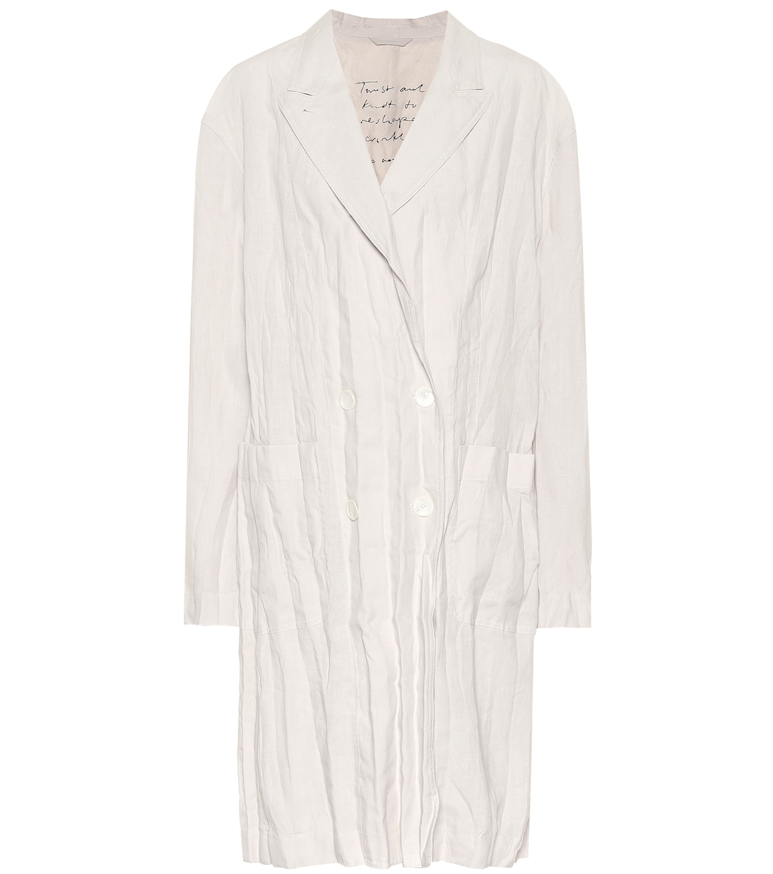 

Льняное пальто Acne Studios, White Melange